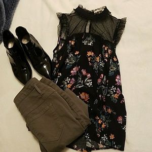 Mesh/Floral Blouse